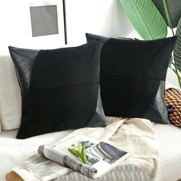 غطاء وسادة ديكور مولتو بدون حشوة - اسود