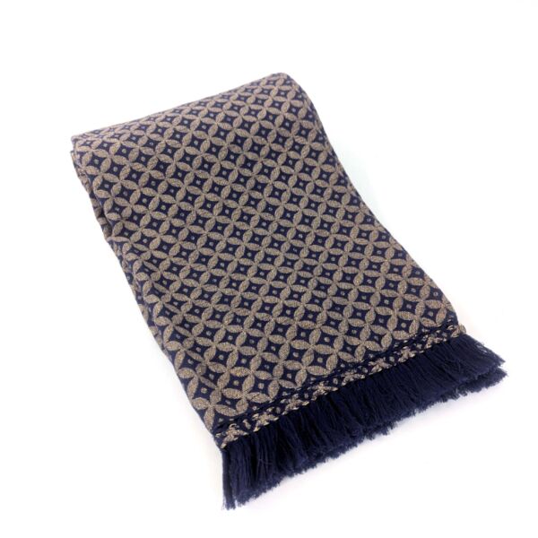 شال كنب مارلين - ازرق وذهبي