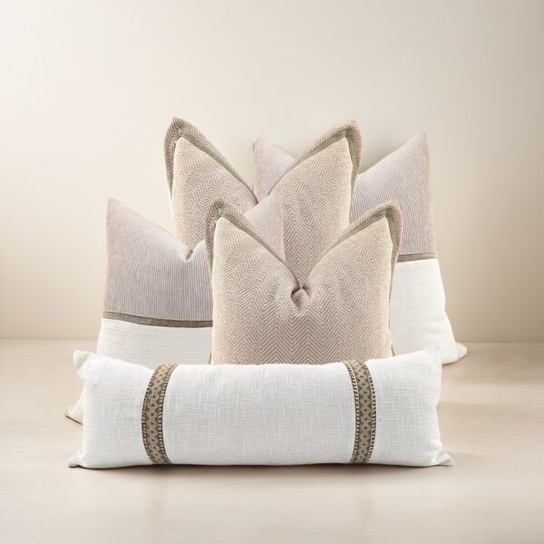 طقم غطاء وسادة ديكور بدون حشوة ماسيمو 5 قطع