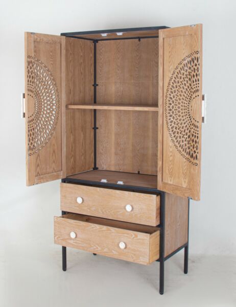 وحدة تخزين مع ادراج بيتر-بني واسود