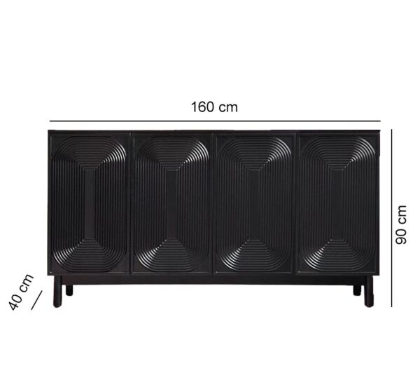 طاولة بوفيه ماندي - اسود