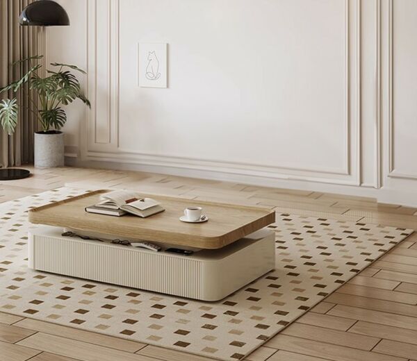 طاولة قهوة تريتا - سطح خشبي