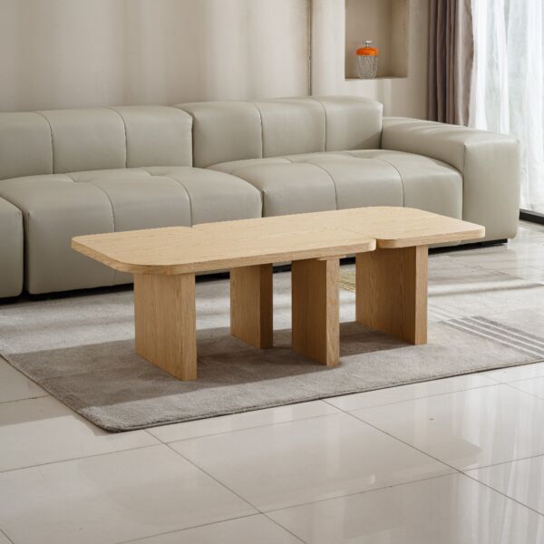 طاولة قهوة انتيرلا قطعتين - بيج