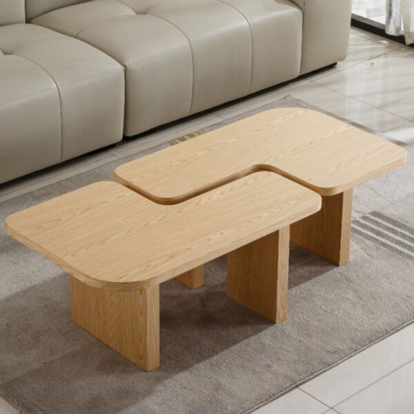 طاولة قهوة انتيرلا قطعتين - بيج