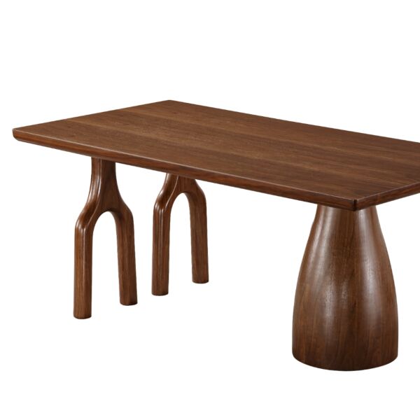 طاولة طعام ل 6 اشخاص اندوري 180 سم - بني غامق