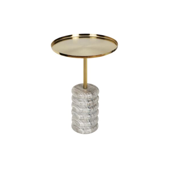 طاولة جانبية سطح حديد شاولا - ذهبي ومتعدد الالوان