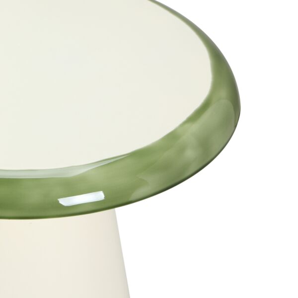 طقم طاولتين جانبية بيرال - كريمي واخضر