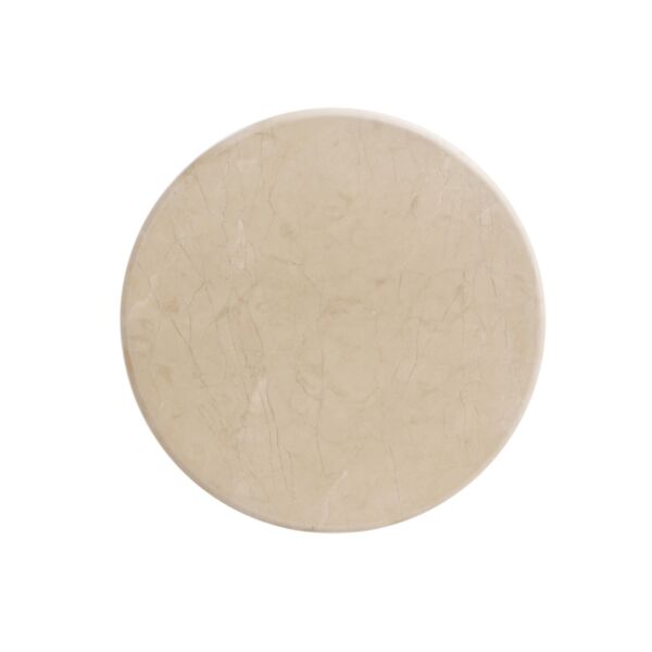 طقم طاولتين جانبية بيرل رخام - كريمي وبني