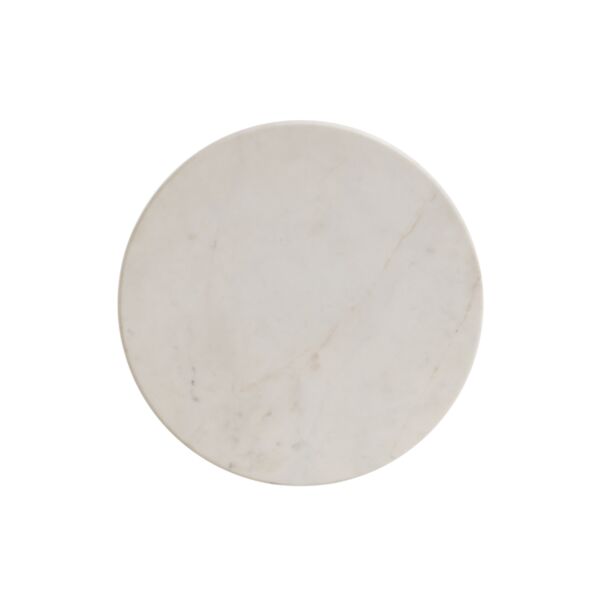 طقم طاولتين جانبية سارون رخام - ابيض وذهبي