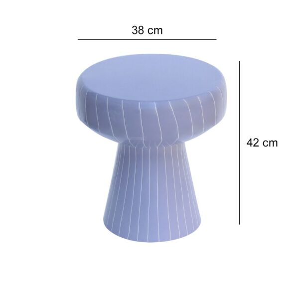طاولة جانبية بخطوط عامودية - بنفسجي وابيض