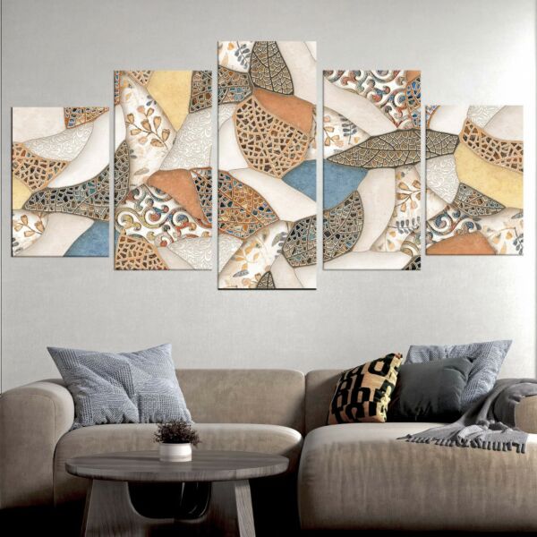 لوحه جدارية كانفس موزاييك  - مقسمة - 5 قطع