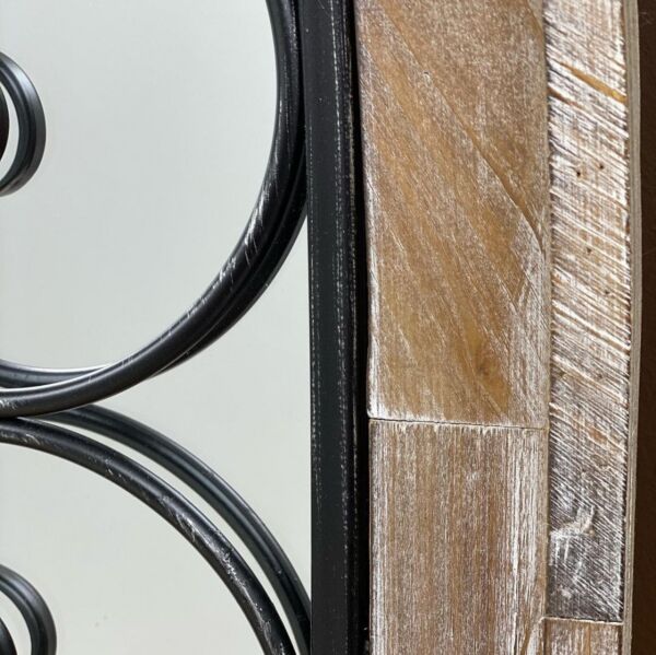 مرآة حائط خشب شكل نافذة سانا