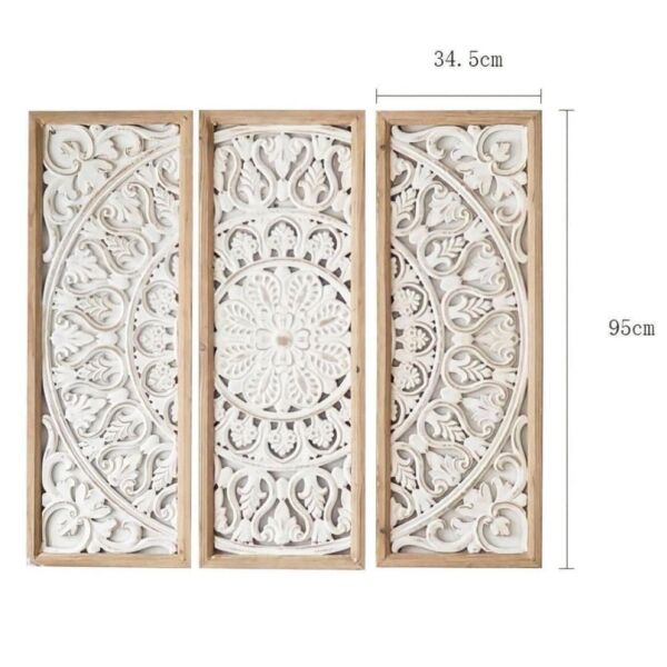 لوحة جدارية خشب كلاسيك 3 قطع - ليزك