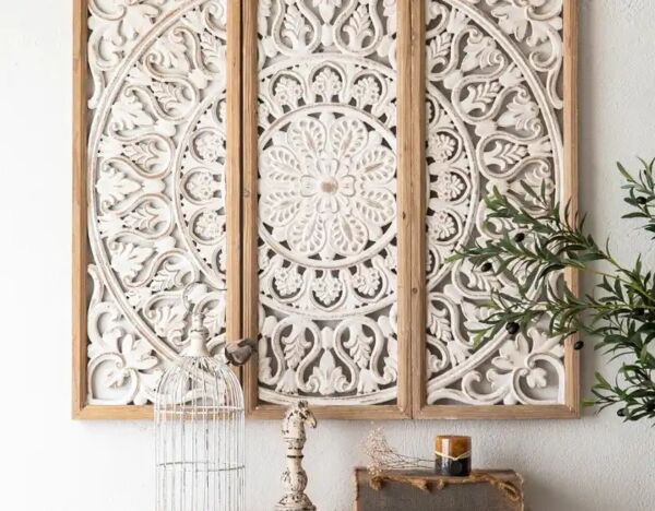 لوحة جدارية خشب كلاسيك 3 قطع - ليزك