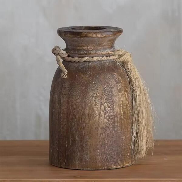 فازة خشب ريفي كاسو 26 سم