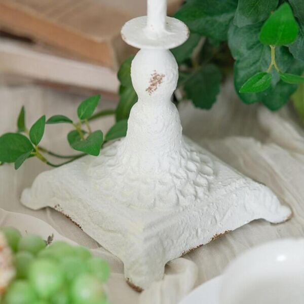 شمعدان حديد فلوريدا - ابيض عتيق