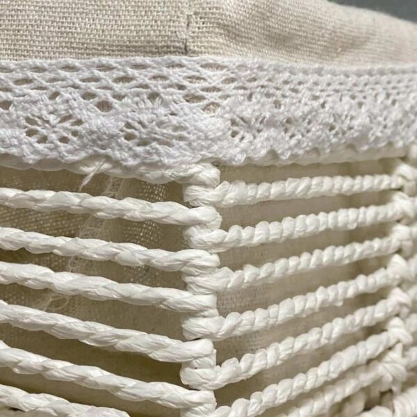 طقم سلال تخزين و تنظيم 5 قطع - ابيض