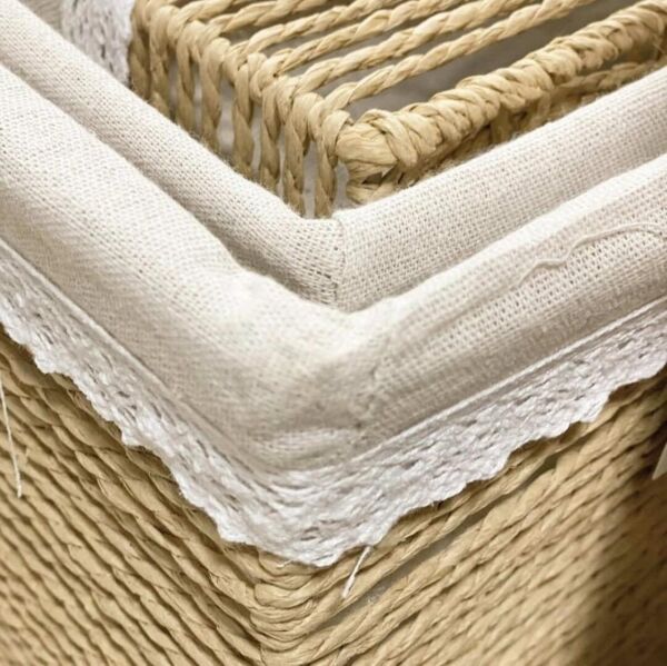 طقم سلال تخزين و تنظيم 5 قطع - بيج