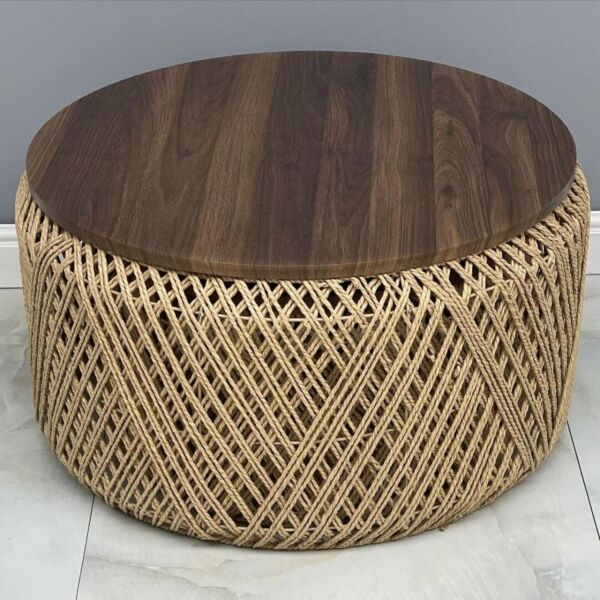 طقم طاولات قهوة خشب بوهيمي رامتون