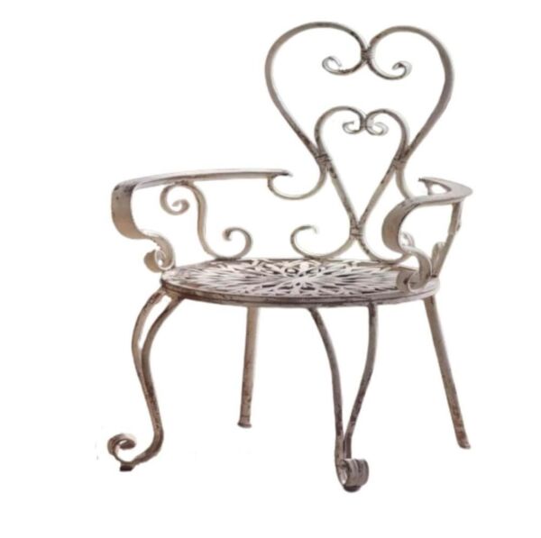 كرسي حديقة برنسيس - ابيض