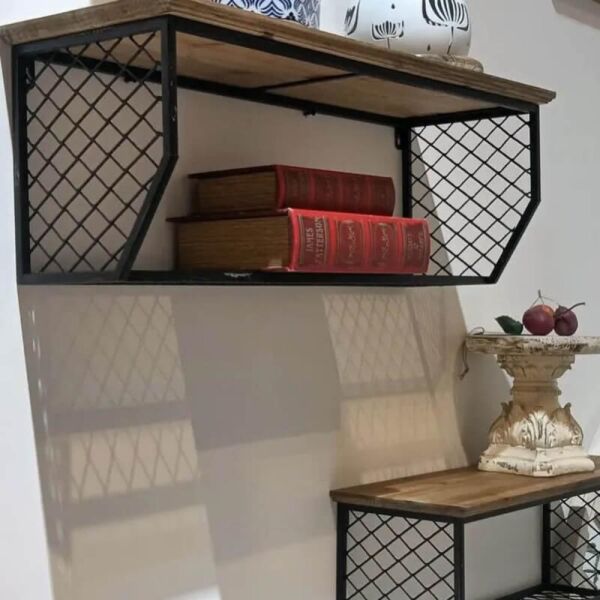 طقم رفوف جدارية قطعتين