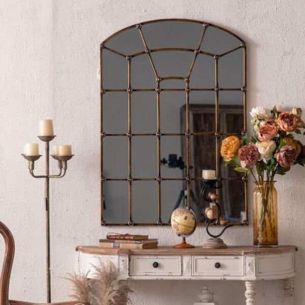 مرآة جدارية ينكوم 114 سم - ذهبي