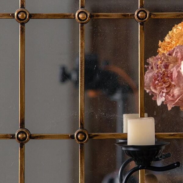 مرآة جدارية ينكوم 114 سم - ذهبي