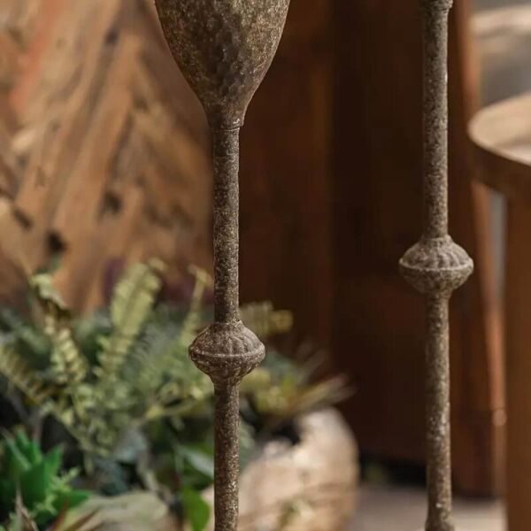 فازة ارضية معدنية - طقم من قطعتين