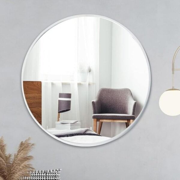 مرآه جدارية ليفونا 80 سم - ابيض