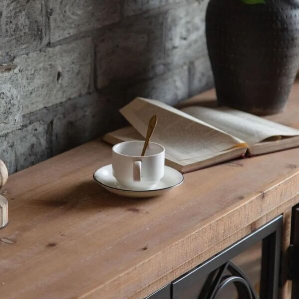 خزانة جانبية خشب زجاجي كلاس