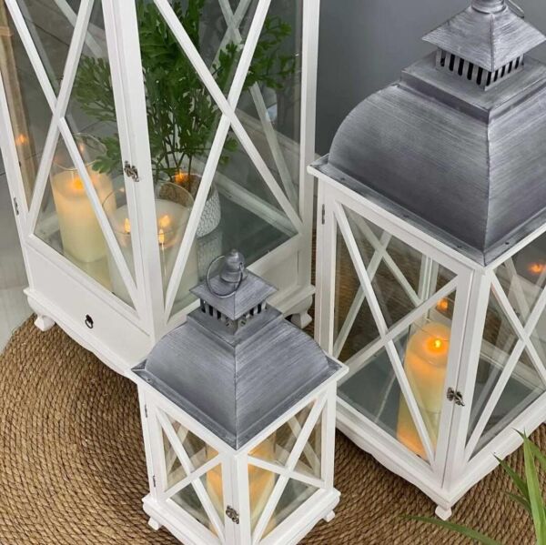 طقم فانوس 3 قطع خشبي راواند