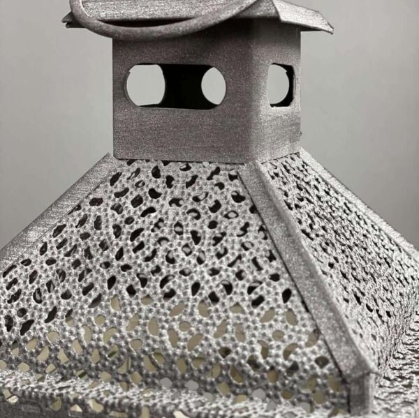 طقم فانوس 3 قطع خشب وحديد