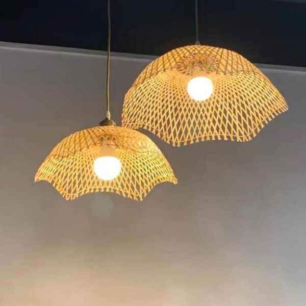 اضاءة معلقة راتان بوهيمي بينار - بيج