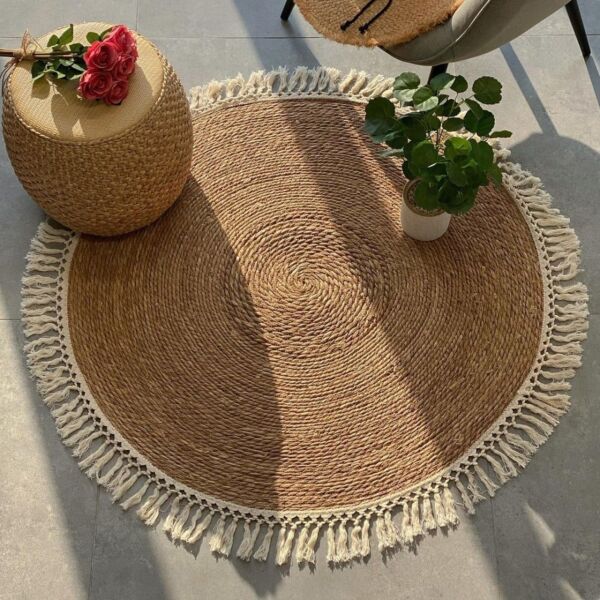 سجادة خوص بوهيمي 100 سم