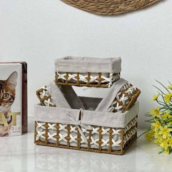 طقم سلال خزين وتنظيم ليين - 4 قطع