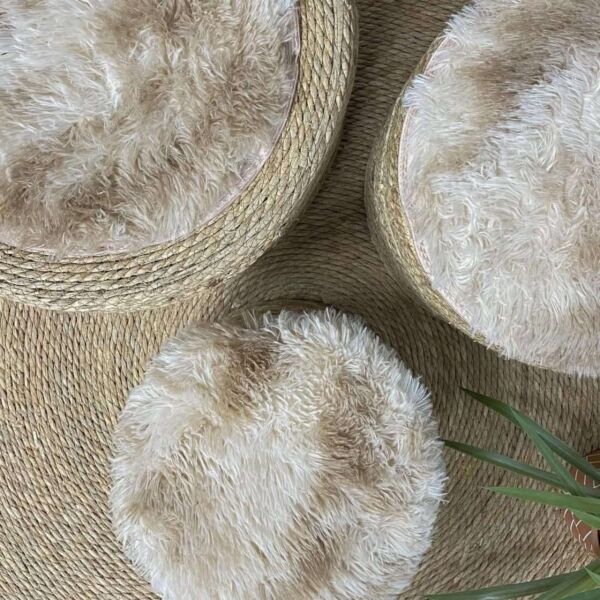 طقم 3 قطع بف خوص و فرو