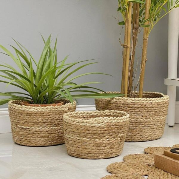 طقم سلال قش 3 قطع مرماو