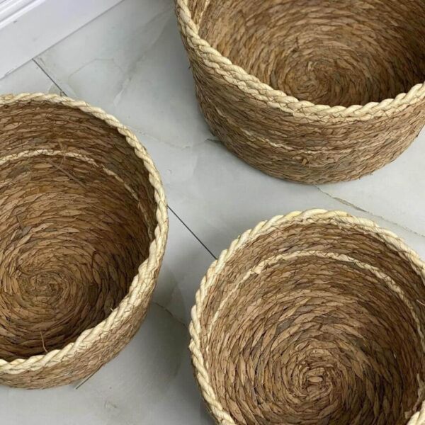 طقم سلال قش 3 قطع مرماو