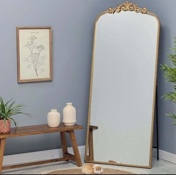 مرآه ارضية جورجينا 180 سم - ذهبي