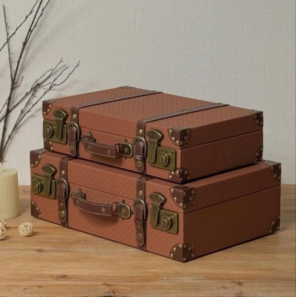 صندوق تخزين جلد قطعتين ليتو