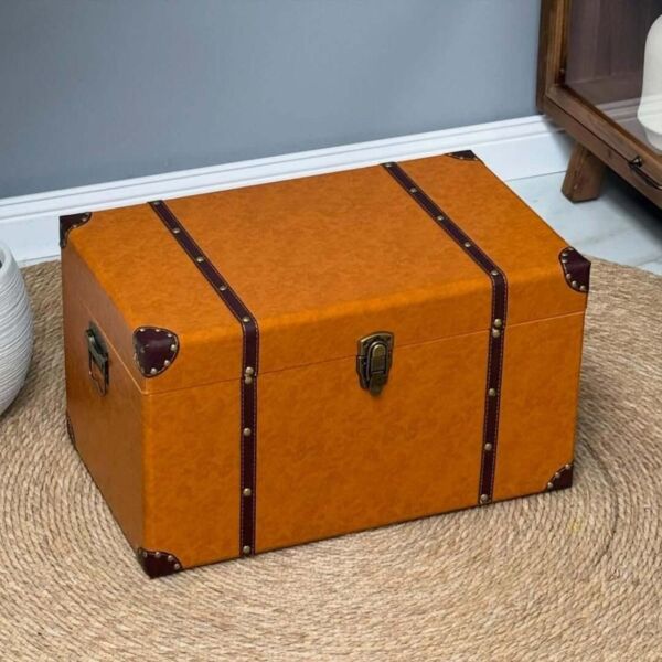 صندوق جلد 3 قطع فينتيج