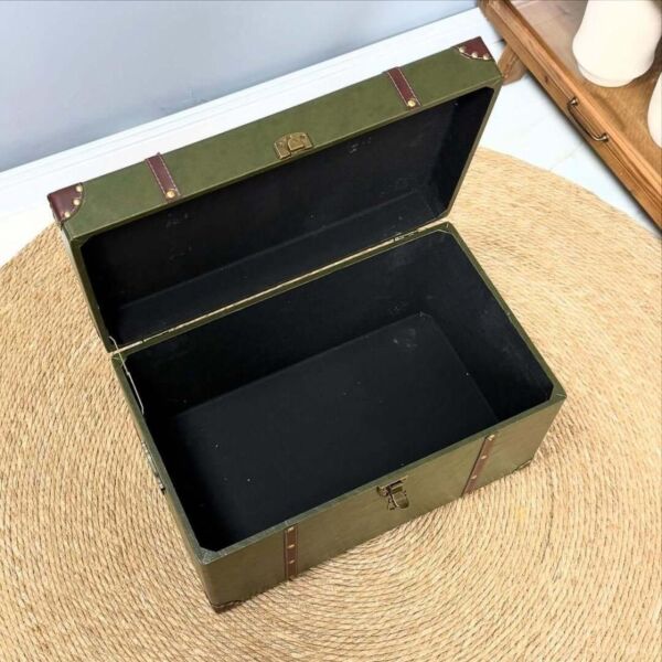 صندوق جلد 3 قطع فينتيج - اخضر