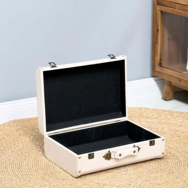 صندوق تخزين جلد 3 قطع فينتيج - سكري