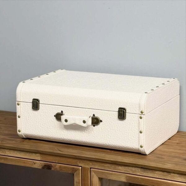 صندوق تخزين جلد 3 قطع فينتيج - سكري