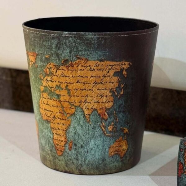 طقم سلة وعلبة مناديل ايرث