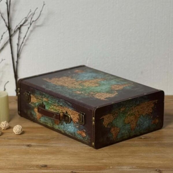 صندوق تخزين جلد 3 قطع فينتيج