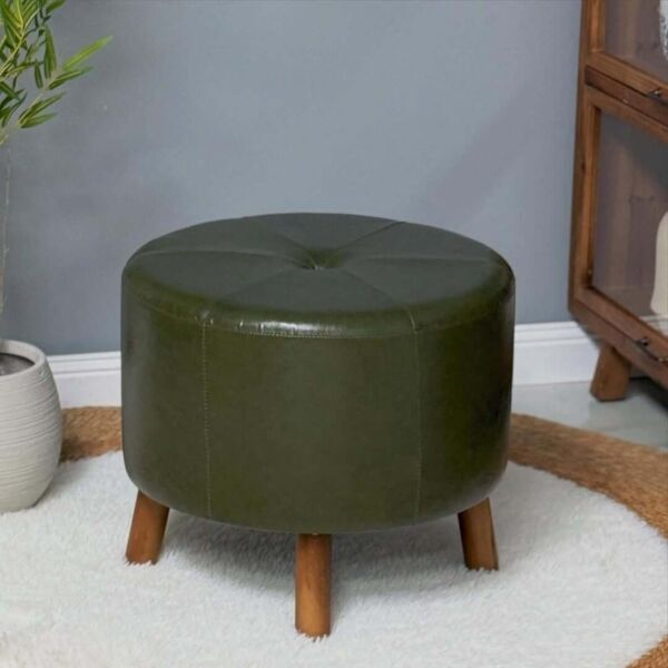 مقعد ومسند جلد مينورا - اخضر