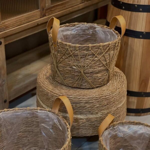 طقم سلال خوص بوهيمي 3 قطع ميغان