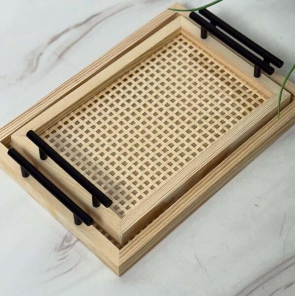 طقم صواني قطعتين واتيكس