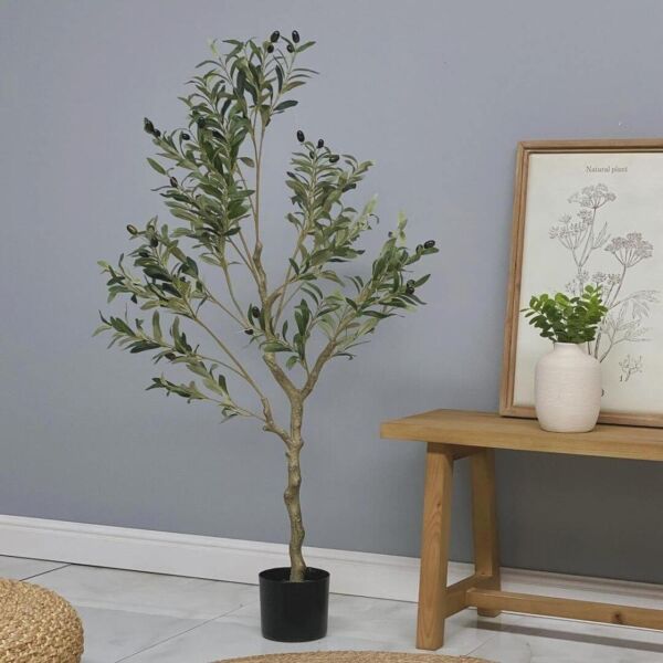 شجرة زيتون صناعية 120 سم مورو - اخضر واسود